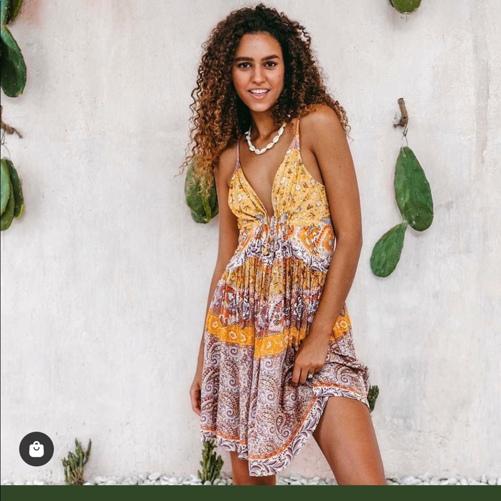 Cupshe NWT Paisley print drawstring dress